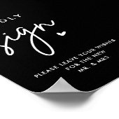 Zwartwitgastenboek Kindly 4x6 Sign Poster (Hoek)