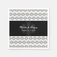 zwartwitkalligrafie Damask Wedding