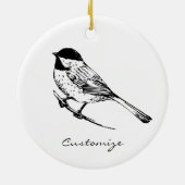 Zwartwitkapje Thunder_Cove Keramisch Ornament (Achterkant)