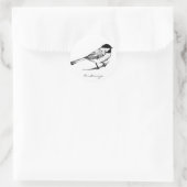 Zwartwitkapje Thunder_Cove Ronde Sticker (Tas)