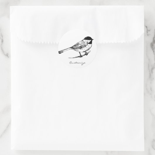 Zwartwitkapje Thunder_Cove Ronde Sticker (Tas)