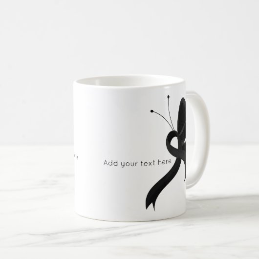 Zwartwitlint-lintvlinder Koffiemok (Voorkant rechts)