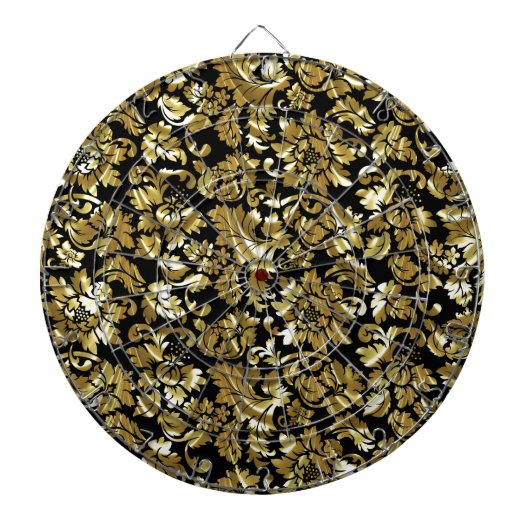 zwartwitmaskers en metalen gouddampen dartbord (Voorkant)