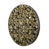 zwartwitmaskers en metalen gouddampen dartbord (Voorkant Rechts)