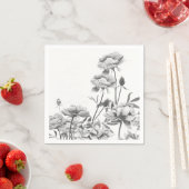 zwartwitpioenen servetten (Insitu)