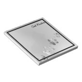 Zwartwitschilderafdrukken personaliseren voor kata notitieblok (Schuin)