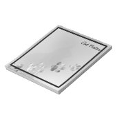 Zwartwitschilderafdrukken personaliseren voor kata notitieblok (Linkerzijde)