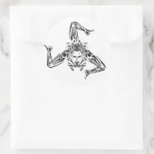 Zwartwitte trinacria ronde sticker (Tas)