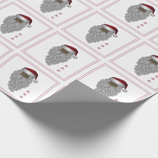 Zwartwitterwitte kerstkerstmis cadeaupapier (Hoek)