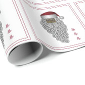 Zwartwitterwitte kerstkerstmis cadeaupapier (Rol Hoek)