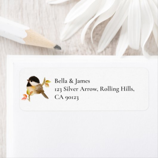 Zwartwittevogel Etiket (Insitu)