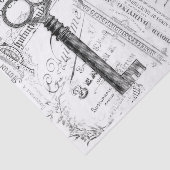 Zwartwitwitwitdeklappapier met Butterfly Key Tissuepapier (Detail)