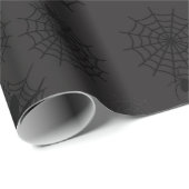 Zwartzwart Spinnenweb Halloween Cadeaupapier (Rol Hoek)