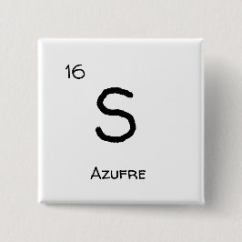 Zwavel - S Vierkante Button 5,1 Cm