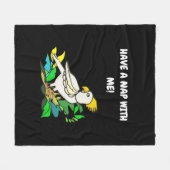 Zwavelcockatoeage Fleece Deken (Voorkant (Horizontaal))
