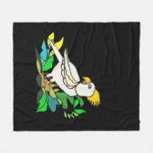 Zwavelcockatoeage Fleece Deken (Voorkant (Horizontaal))
