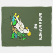 Zwavelcockatoeage Fleece Deken (Voorkant (Horizontaal))