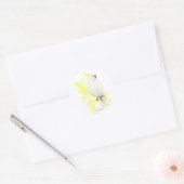 ZwavelCrested Cockatau Ronde Sticker (Envelop)