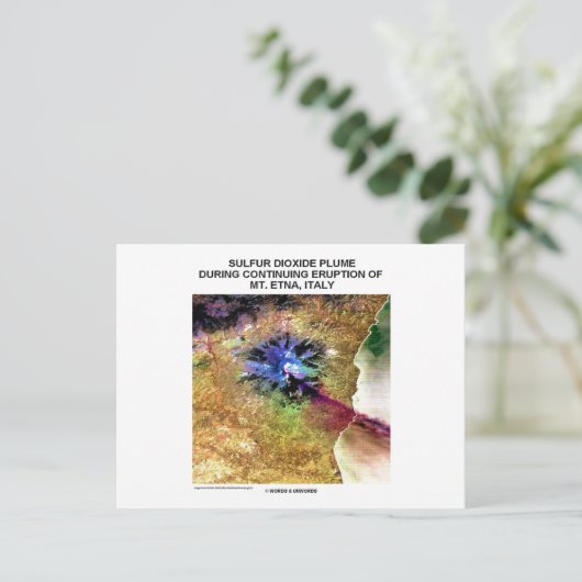 Zwaveldioxide Plume Eruption Mt. Etna Italië Briefkaart (Staand voorkant)