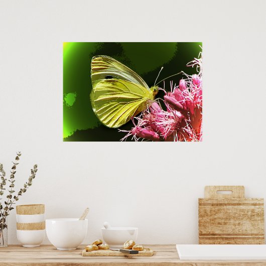 Zwavelvlinderindruk Poster (Keuken)