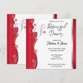 Zwazig rood ontwerp kaart (Voorkant / Achterkant)