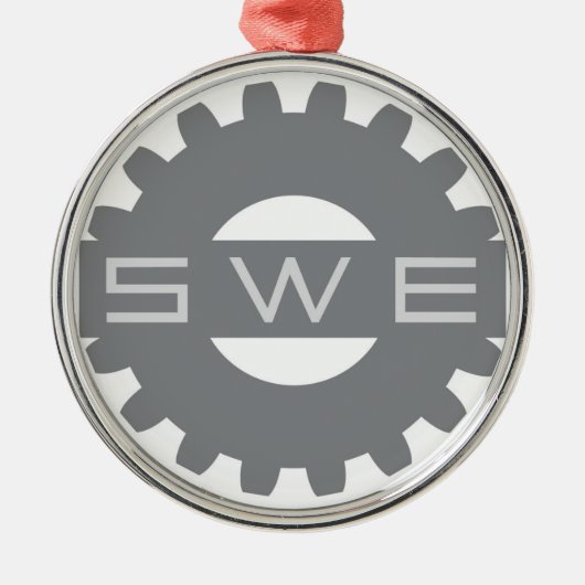 ZWE (Society of Women Engineers) Grey Ornament (Voorkant)