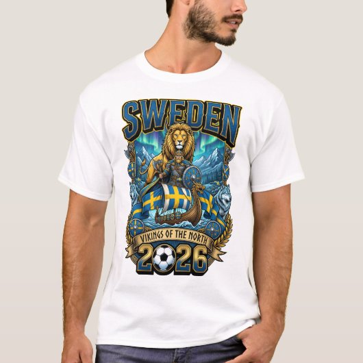 Zweden 2026 Fan T-Shirt (Voorkant)