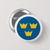 Zweden afgerdel ronde button 5,7 cm (Voorkant /achterkant)