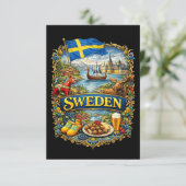 Zweden Bedankkaart (Staand voorkant)
