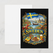 Zweden Bedankkaart (Voorkant / Achterkant)