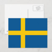 Zweden Briefkaart vlag (Voorkant / Achterkant)