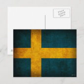 Zweden Briefkaarten met vlag (Voorkant / Achterkant)
