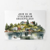 Zweden bruiloft geïllustreerde kaart (Cover)