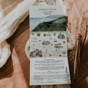 Zweden bruiloft geïllustreerde kaart