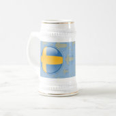 Zweden Bubble Flag Bierpul (Voorkant links)