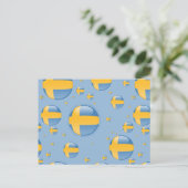 Zweden Bubble Flag Briefkaart (Staand voorkant)