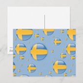 Zweden Bubble Flag Briefkaart (Voorkant / Achterkant)