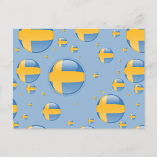 Zweden Bubble Flag Briefkaart