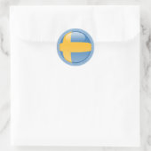 Zweden Bubble Flag Ronde Sticker (Tas)
