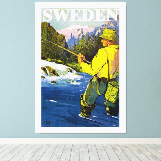 Zweden Canvas Afdruk (Insitu (Houten vloer))