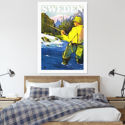 Zweden Canvas Afdruk (Insitu (Slaapkamer))