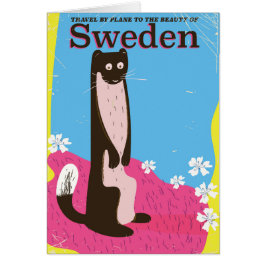 Zweden Cartoon vintage reisposter