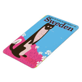 Zweden Cartoon vintage reisposter Magneet