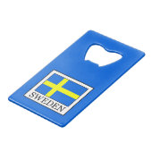 Zweden Creditkaart Flessenopener (Voorkant Gekanteld)