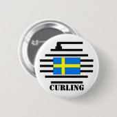 Zweden Curling Ronde Button 5,7 Cm (Voorkant /achterkant)