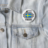 Zweden Curling Ronde Button 5,7 Cm (In situ)