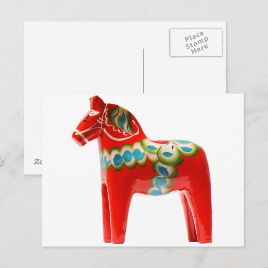 Zweden Dala Horse Briefkaart (Voorkant / Achterkant)