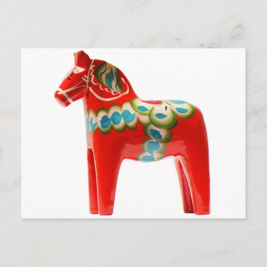 Zweden Dala Horse Briefkaart (Voorkant)