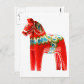 Zweden Dala Horse Briefkaart (Voorkant / Achterkant)