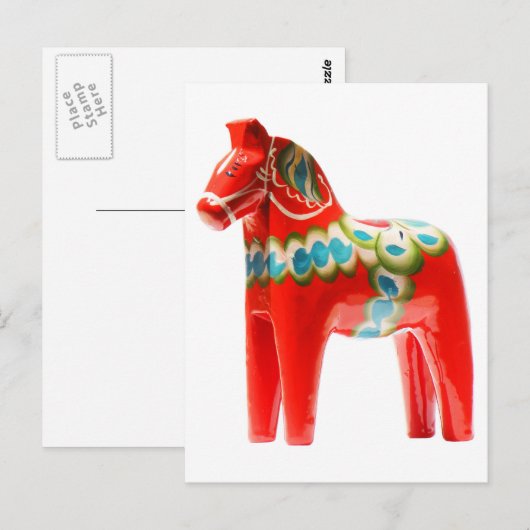 Zweden Dala Horse Briefkaart (Voorkant / Achterkant)